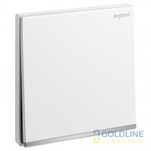 1 gang 12V PUSH BUTTON with silver bar & LED - White | 282421