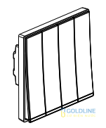 Công Tắc Bốn Galion 1W 16AX Đen Mờ | 282406-C