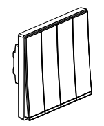 Công Tắc Bốn Galion 2W 16AX Đen Mờ | 282407-C