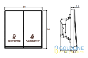 Công Tắc DND/CUR Galion 2G Bạc Đen | 282416-C3